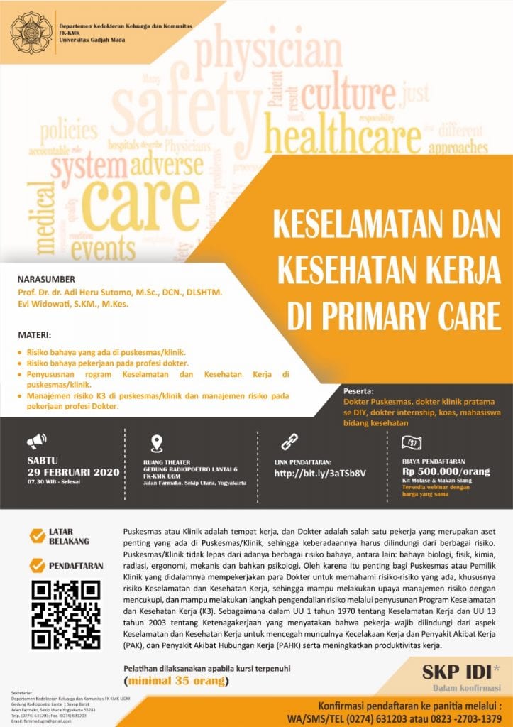 Pelatihan Keselamatan Dan Kesehatan Kerja Di Primary Care, 29 Februari ...